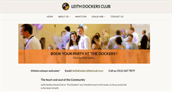 Desktop Screenshot of leithdockersclub.co.uk